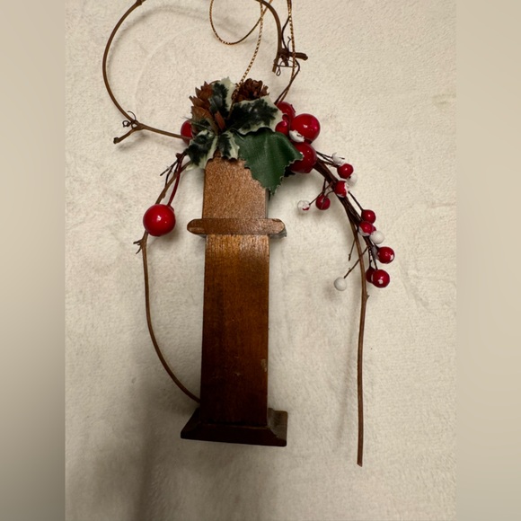 Vintage Wooden Clock Christmas Ornament - Picture 9 of 10